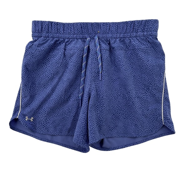 Under Armour Shorts Womens Medium Blue UA Fusion 5in Athletic Running Fitted Gym - Picture 1 of 7